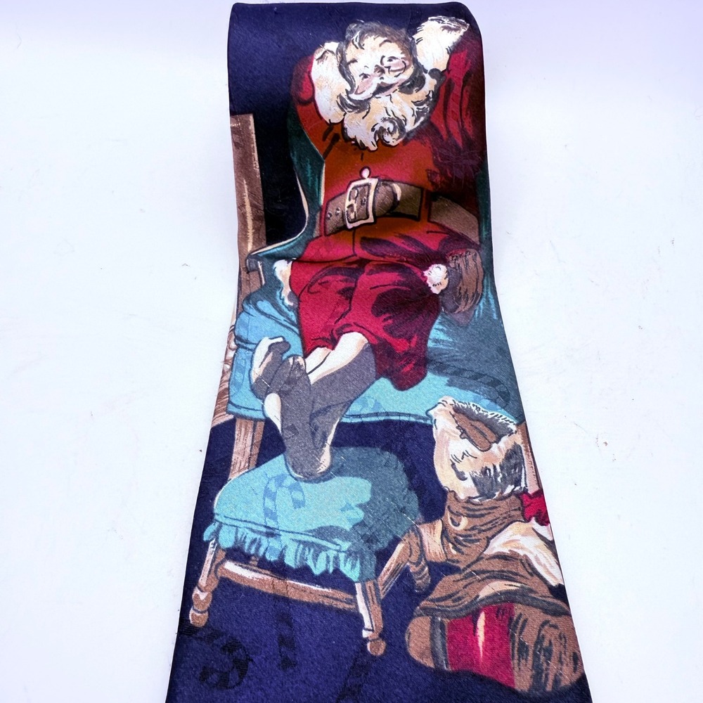 Vintage Hallmark Specialties Santa‎ Happy Holiday Necktie Made In USA